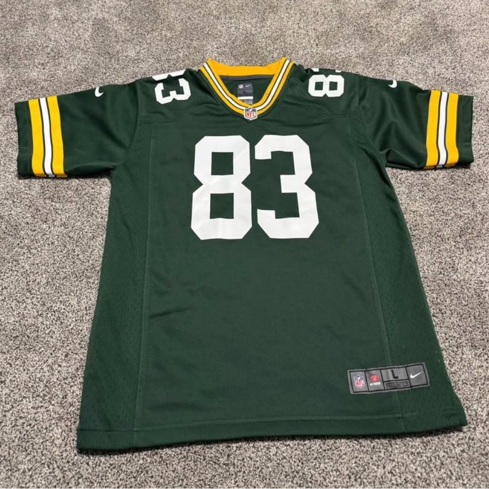 Nike Dark Green and Yellow Sports Jersey
